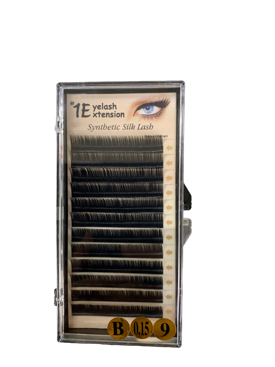 1E Eyelash Extension Synthetic Silk Lash B-0.15-09